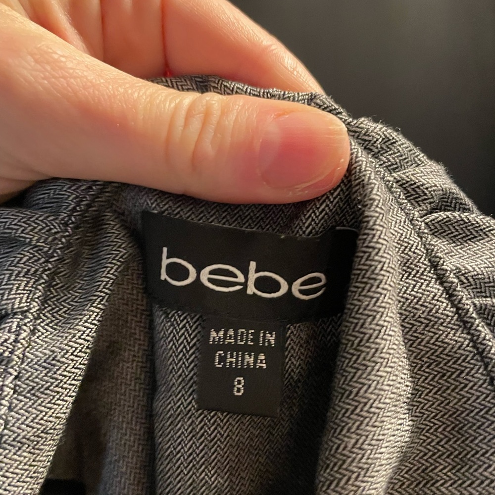 bebe Gray Draped Collar Blazer Jacket - Picture 3 of 3